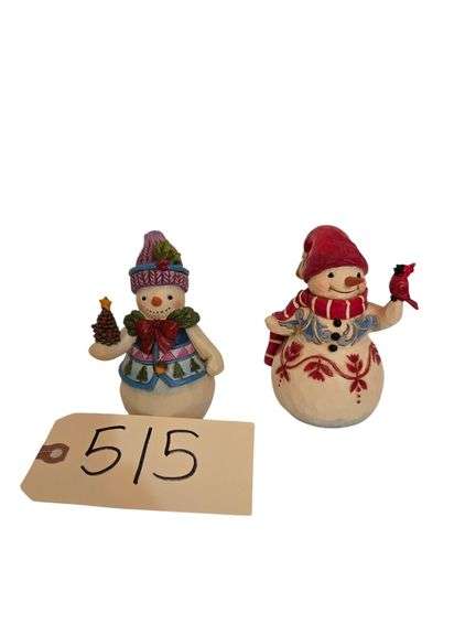 2 JIM SHORE FIGURINES: "PINE CONES AND HOLLY", "MAKE A MELODY" image