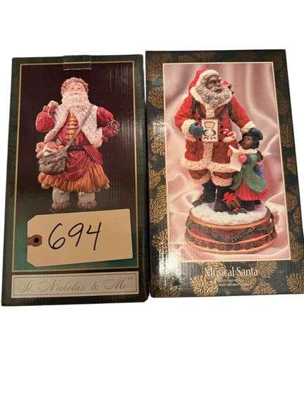 "ST. NICHOLAS AND ME" SANTA STATUE IN BOX AND MUSICAL SANTA THAT PLAYS "JOLLY OLD ST. NICHOLAS", IN BOX image