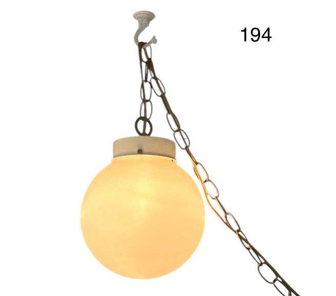VINTAGE HANGING LIGHT WITH ATTACHED CHAIN image