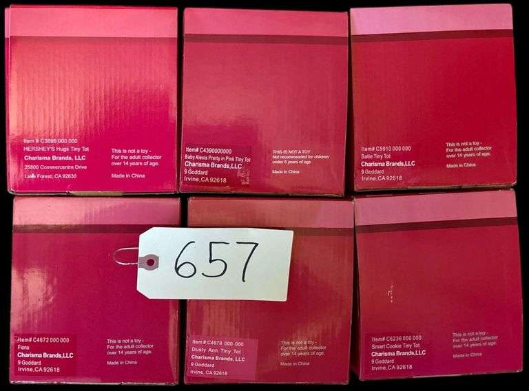 SIX NEW IN BOX MARIE OSMOND TINY TOTS: HERSHEY'S HUGS, BABY ALEXIS PRETTY IN PINK, SATIN, FIONA, DUSTY ANN, SMART COOKIE image