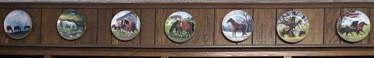 LOT OF SIX HORSE THEMED COLLECTOR'S PLATES WITH HANGERS - BY DANBURY MINT (?) image