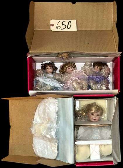 LOT OF NEW IN BOX MARIE OSMOND DOLLS: 3 TINY TOTS (TINY TRIPLETS) PLUS 8 INCH HEAVEN'S HOLIDAY HELPER image