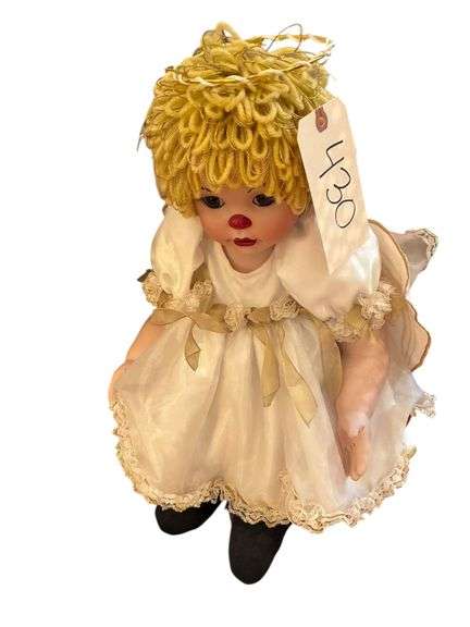ANGELIC PORCELAIN DOLL - INCLUDES WOODEN STAND image