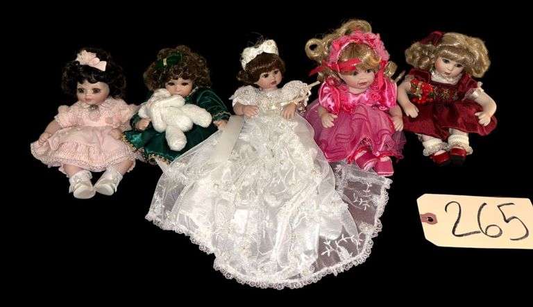 5 MARIE OSMOND TINY TOT PORCELAIN DOLLS image
