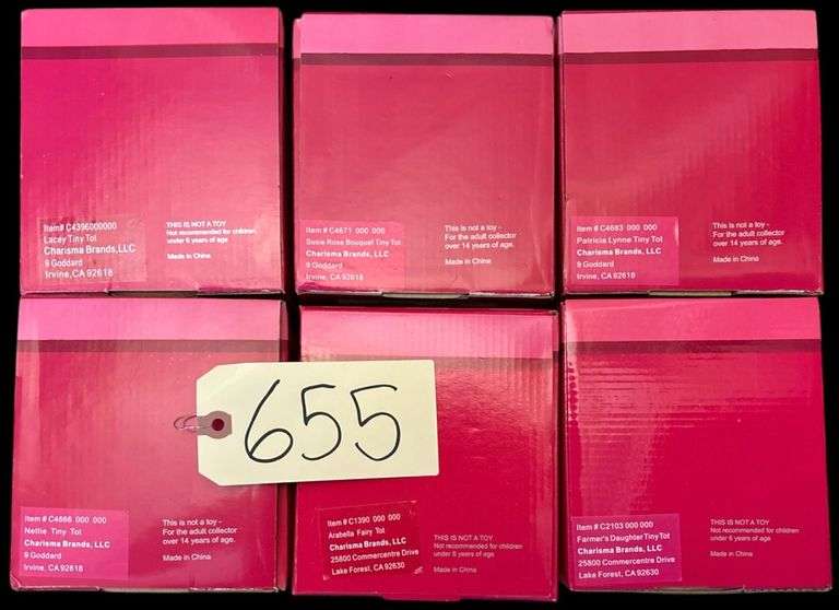 SIX NEW IN BOX MARIE OSMOND TINY TOTS: NETTIE, ARABELLA FAIRY TOT, FARMER'S DAUGHTER, LACEY, SUSIE ROSE BOUQUET, PATRICIA LYNN image