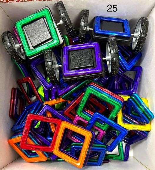 ASSORTMENT OF MAGFORMERS (STEM/ENGINEERING TOY) TO INCLUDE 3 SETS OF WHEELS image