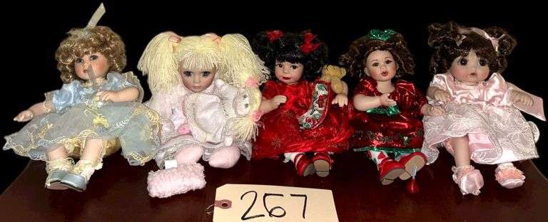 5 MARIE OSMOND TINY TOT PORCELAIN DOLLS image