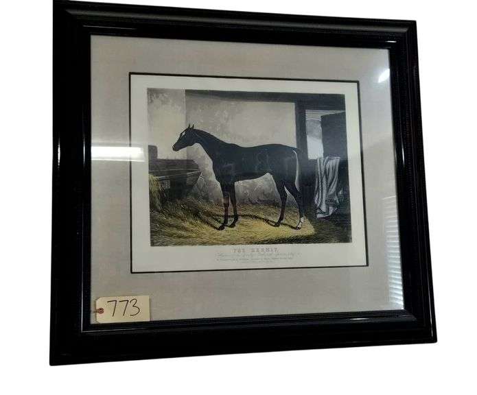“THE HERMIT” WINNER OF THE DERBY STAKES AT EPSOM 1867 FRAMED AND MATTED PRINT - VIEWING AREA APPROX. 20” X 15.5” VIEWING AREA image