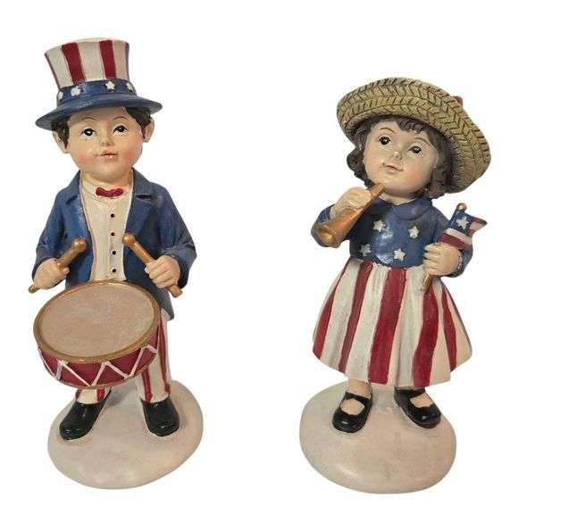 2 USA PATRIOTIC FIGURINES image