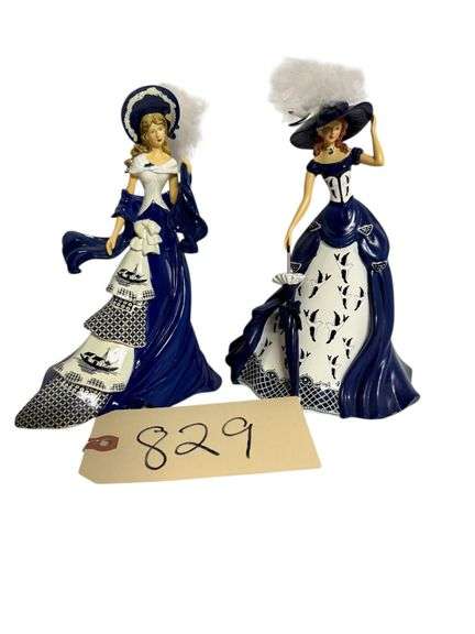 THE HAMILTON COLLECTION PORCELAIN FIGURINES: "ROWENA" #2191CJL, "MIRANDA" 57064 image