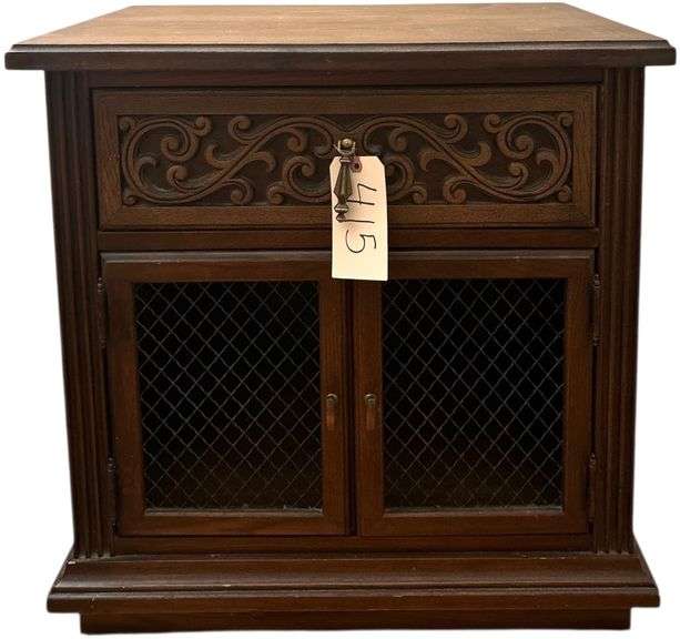 PAIR OF MATCHING WOODEN NIGHTSTANDS (ONE PICTURED) image