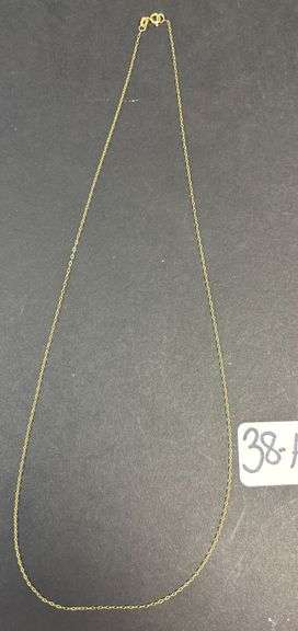 MARKED 14K GOLD NECKLACE - 1.24 GRAMS image