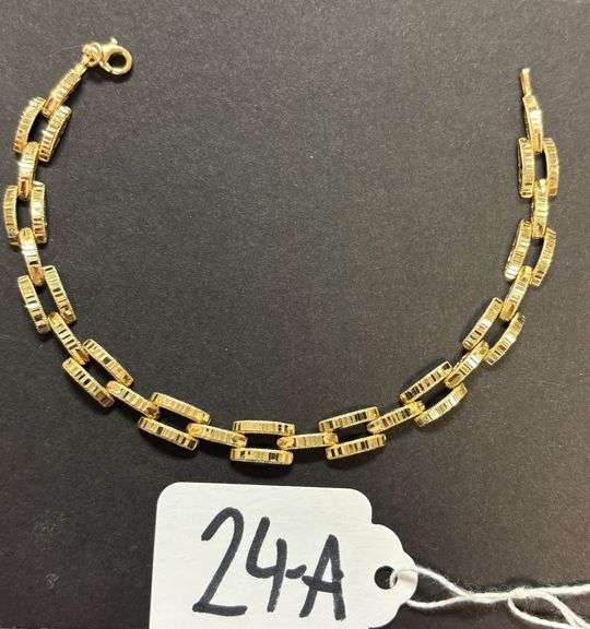14K (MARKED 585) GOLD BRACELET - 6.15 GRAMS image
