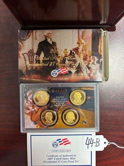 2007 UNITED STATES MINT PRESIDENTIAL $1 COIN PROOF SET IN BOX WITH COA image