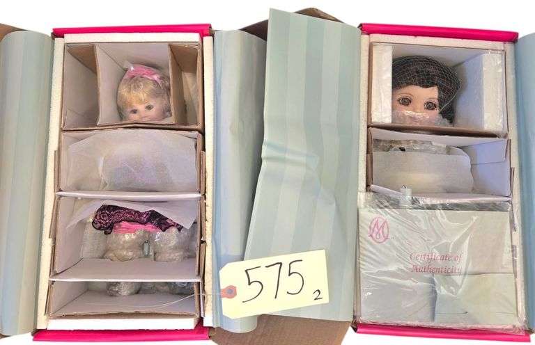 2 PORCELAIN MARIE OSMOND DOLLS: “AINSLY” APPROX. 11.5”, “ADORA BOOGIE WOOGIE BELLE” APPROX. 13” image