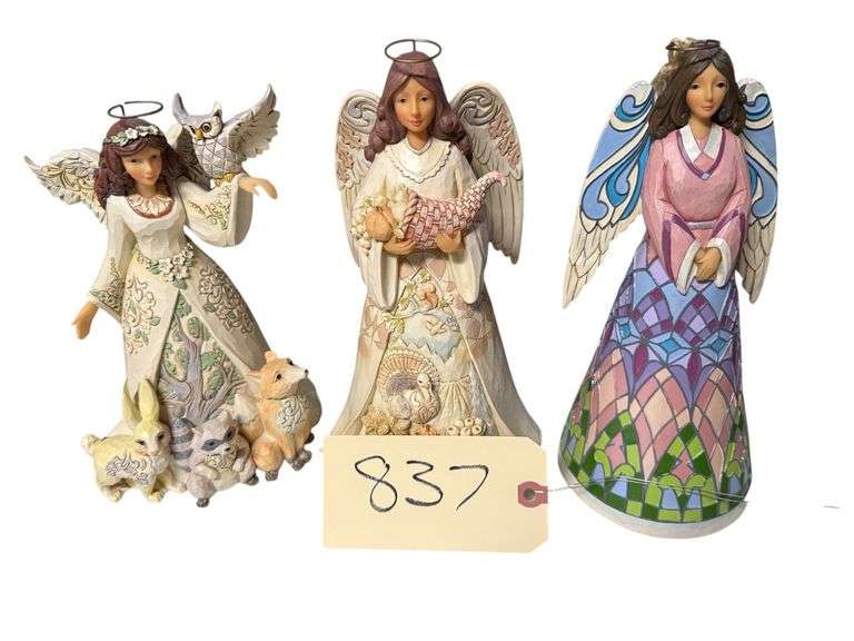 3 JIM SHORE ANGELS: BEAUTY ABOUNDS, SIMPLE SPLENDOR, ANGEL OF MINE image
