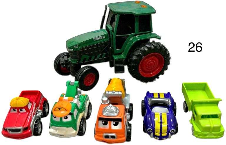TONKA DIE-CAST TRACTOR, 5 TONKA TOY CARS image