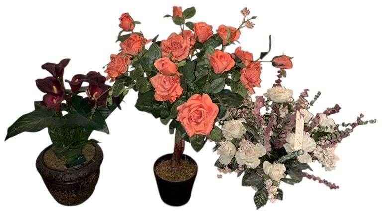 THREE FLORAL ARRANGEMENTS image