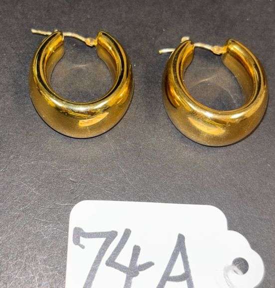 14K GOLD EARRINGS - 9.13 GRAMS image