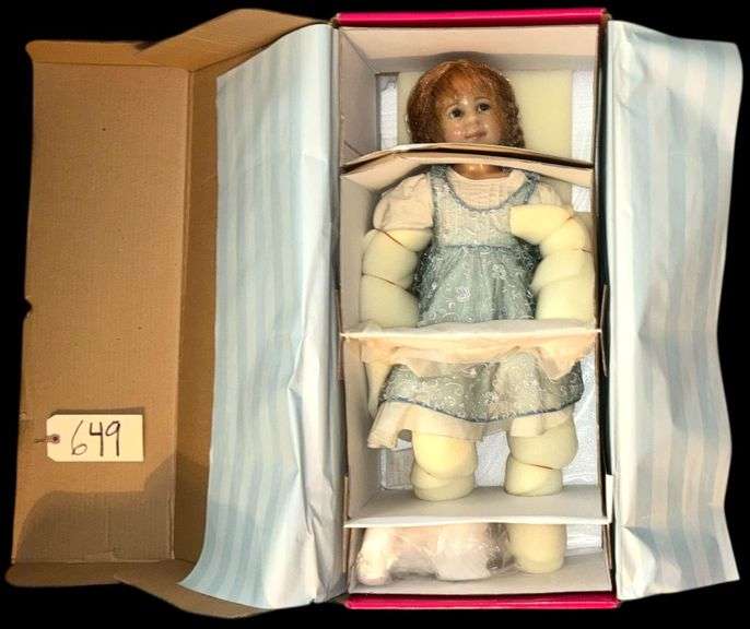 MARIE OSMOND "KIM" PORCELAIN DOLL APPROX. 24" TALL - APPEARS TO BE NEW IN BOX image