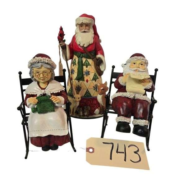 “CHRISTMAS FOR ALL” JIM SHORE FIGURINE, MR. AND MRS. CLAUSE FIGURINES image