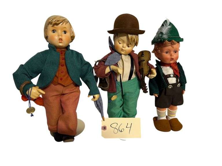 GOEBEL HUMMEL "LITTLE HIKER", "LITTLE FIDDLER", "MERRY WANDERER" image