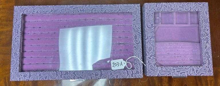 TWO DIFFERENT SIZE RING CASES, PLASTIC TOPS image