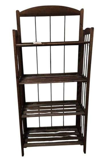 WOODEN 4-TIER FOLDABLE SHELF image