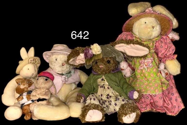 SIX STUFFED/PLUSHIE BUNNIES (TOP LEFT IN FOYER CLOSET) image