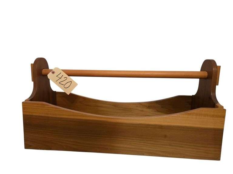 VINTAGE WOODEN TOOL CADDY/TOTE image