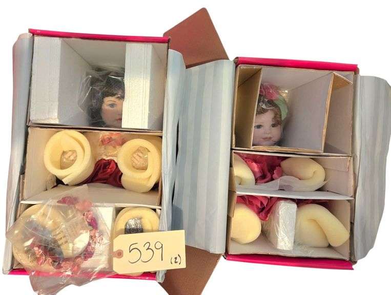 2 MARIE OSMOND PORCELAIN DOLLS - “SUSIE ROSE BOUQUET” APPROX. 15.5”, “ZINNA” APPROX. 13” image