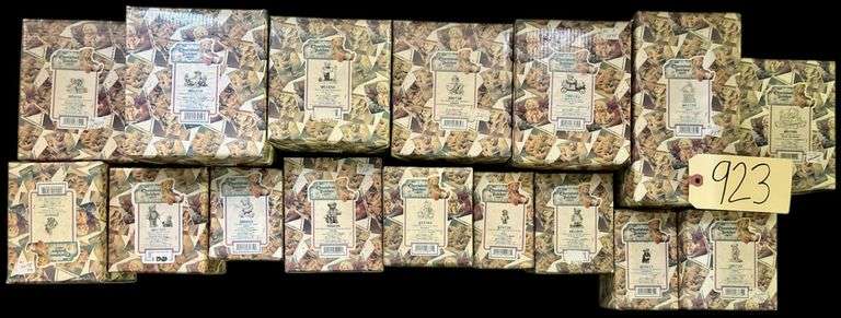 APPROX. 16 ENESCO CHERISHED TEDDIES FIGURINES TO INCLUDE #786578, MIMI, DARCIE, AND MISTY; FRED "YOU'RE THE BEST THING SINCE SLICED BREAD"; IRMGARD "YOUR SMILE CAN MELT ANY HEART", WILLOW #661759, AND OTHERS! image