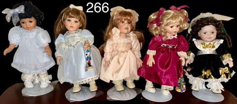 5 MARIE OSMOND TINY TOT PORCELAIN DOLLS image