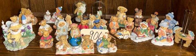 APP. 27 CHERISHED TEDDY FIGURINES: 'ALWAYS PAWS FOR HOLIDAY TREATS', 'STRIKING UP ANOTHER YEAR', 'CAN'T BEAR THE COLD', 'PEACE ON EARTH AND MERCY MILD', 'FRIENDS ARE ALWAYS PULLING FOR YOU', ETC. image