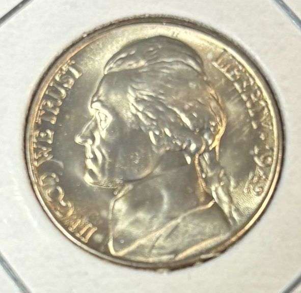 1942-S UNITED STATES WARTIME SILVER NICKEL, UNCIRCULATED image