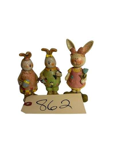 COLLECTION OF 3 SMALL SPRING BUNNIES image