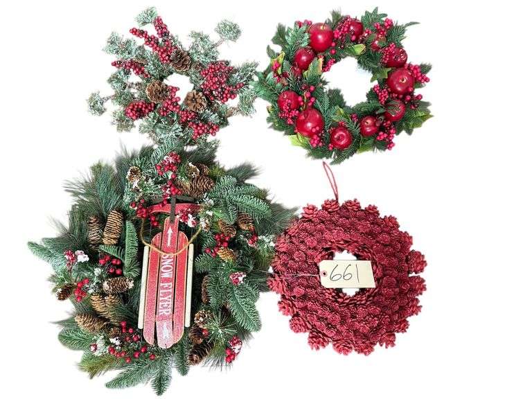 4 CHRISTMAS WREATHS image