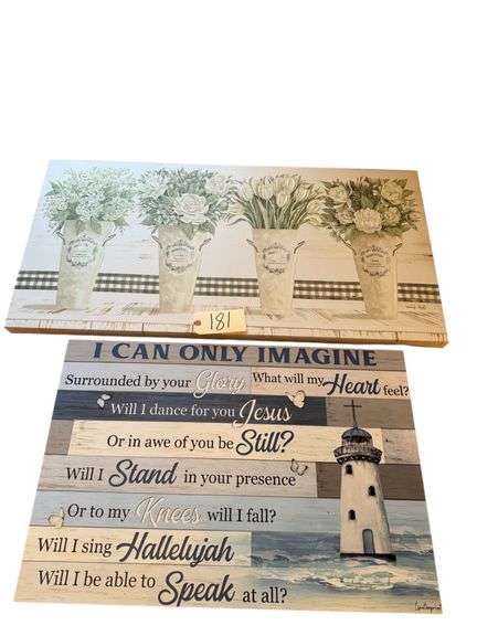 2 CANVAS PRINTS - SMALLER ONE APPROX. 20” X 30”, LARGER ONE APPROX. 20” X 40” image