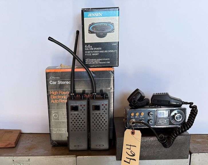 ROYCE CB RADIO 23 CHANNEL, 240 CHANNEL CB RADIOS AND JCPENNEY HIGH POWER ELECTRONIC AM/FM CASSETTE CAR STEREO WITH 4 X 6 JENSEN COAXIAL SPEAKER image