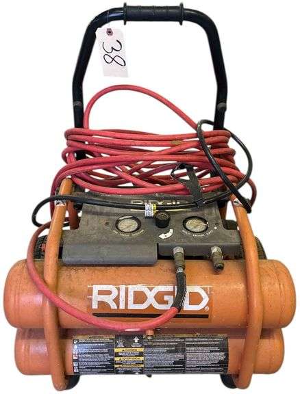 RIGID 5 GAL 1.5 HP PORTABLE AIR COMPRESSOR, ELECTRIC image