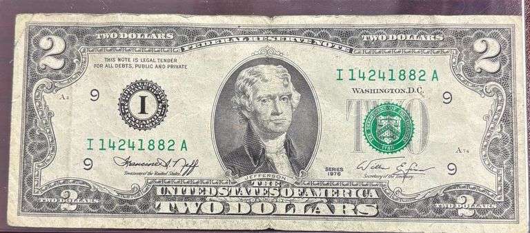 BICENTENNIAL $2 DOLLAR BILL, 1976 image