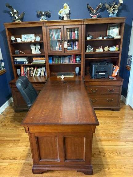 NICE WOODEN PARTNERS’ DESK image