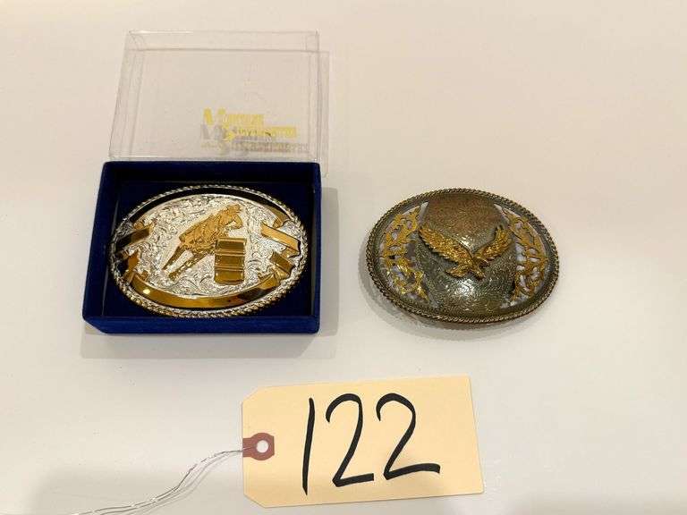 MONTANA SILVERSMITHS BELT BUCKLE, OTHER EAGLE BELT BUCKLE, WHITE TAIL BUCK BELT BUCKLE image