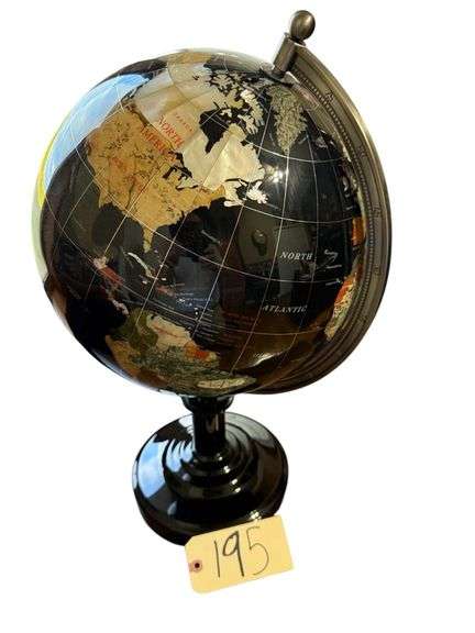 HIGUCHI OR LAS VEGAS GEMSTONES OF THE WORLD GLOBE - STANDS APPROX. 21” image