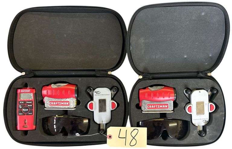 CRAFTSMAN 4 IN 1 LEVEL WITH LASER TRAC AND CRAFTSMAN LASER GUIDED MEASURING TOOL WITH LASER TRAC image