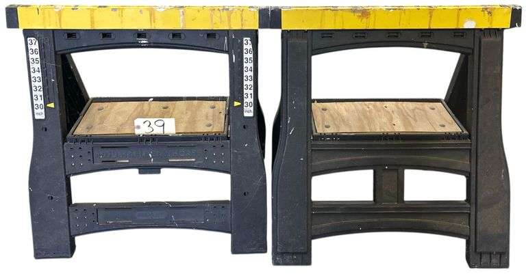 SET OF STANLEY ADJUSTABLE SAWHORSES image