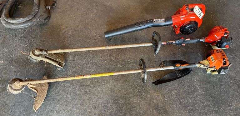STIHL FS 85 WEED TRIMMER, ECHO SRM-225 WEED TRIMMER AND ECHO PB-250 BLOWER, GAS image