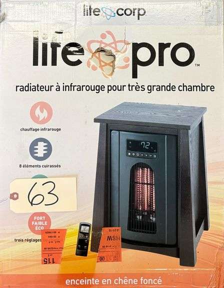 LIFE PRO EXTRA LARGE INFRARED HEATER 1500 WATTS, 5100 BTU image