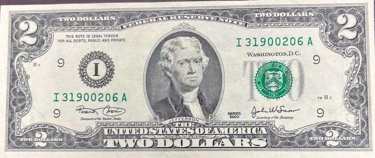 $2 DOLLAR BILL, 2003 SERIES image