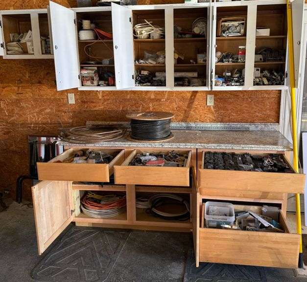 LARGE LOT OF ELECTRICAL SUPPLIES: WIRE, COPPER, BREAKERS, PLUGS, PLUG COVERS, LIGHTS AND OTHER ASSORTED ELECTRICAL SUPPLIES image